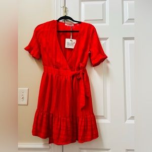 Nwt Hello Molly red wrap dress size 8